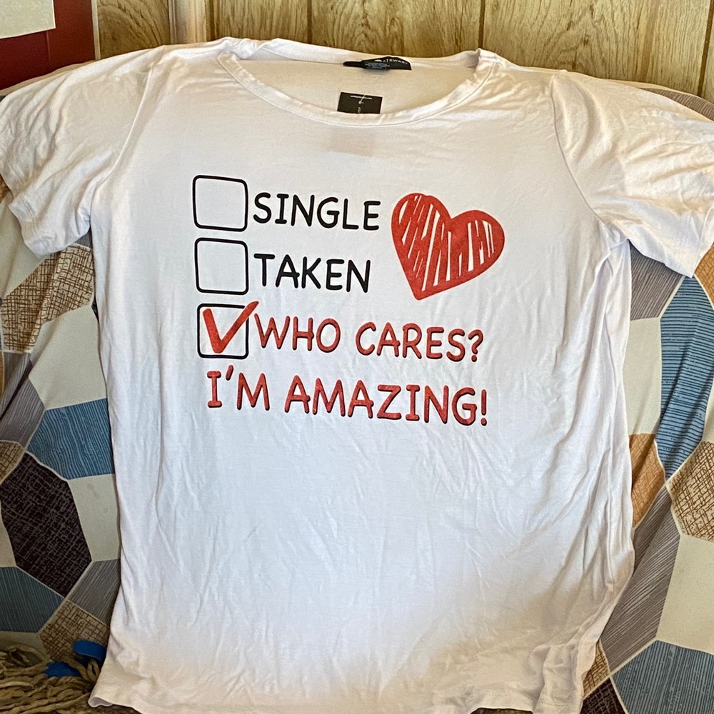 Ashley Stewart White Graphic Tee